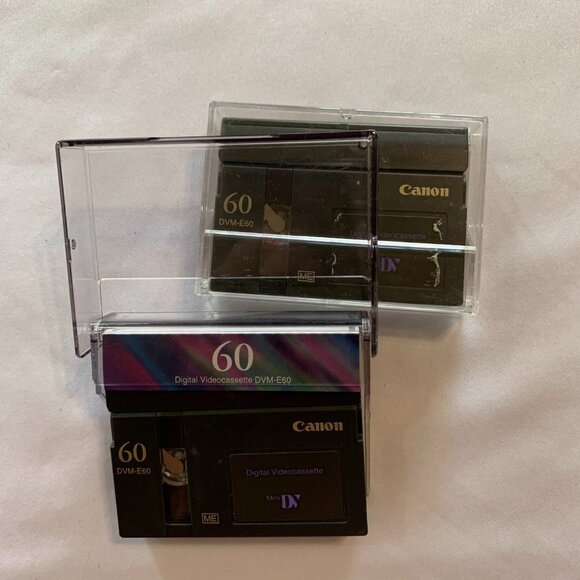 Lot of 2 Canon DVM-E60 Mini DV Digital Videocassettes 60 Minute used - Picture 2 of 5